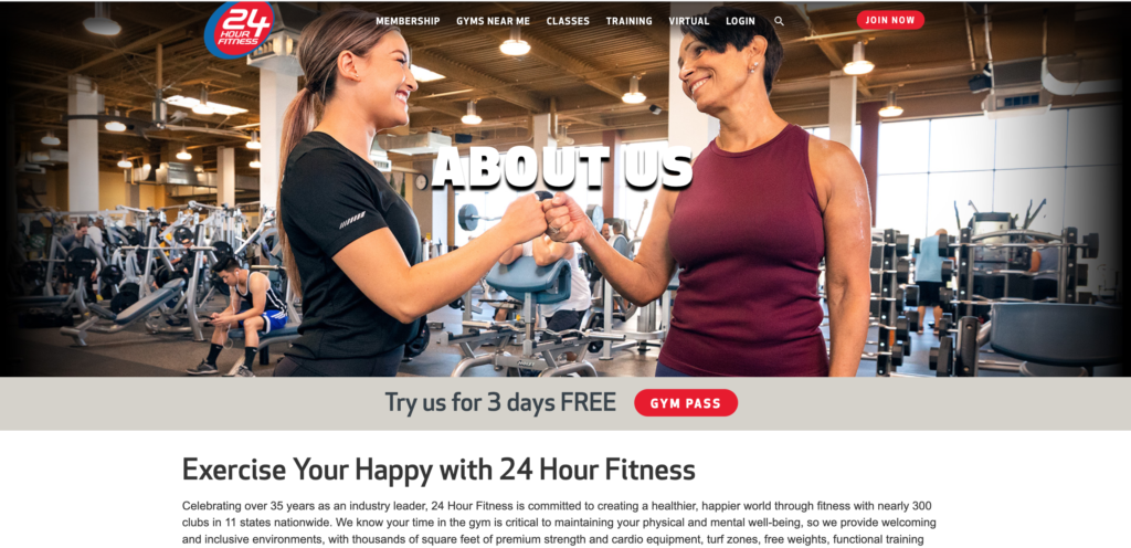 24 Hour Fitness About