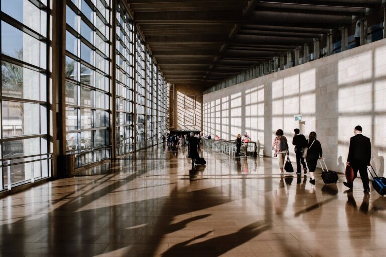 Image of people walking in Tel Aviv airport